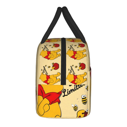 Anthropomorphic Teddy Bear Happy Insulated Lunch Bags Large Winnie The Pooh Reusable Thermal Bag Lunch Box Tote Work  Outdoor