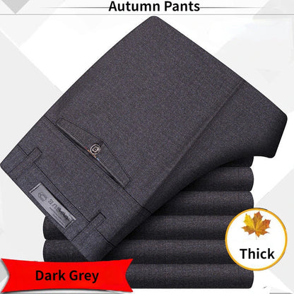 High-Quality Men's Suit Pants Classic Summer Spring Pants High Waist Autumn Trousers