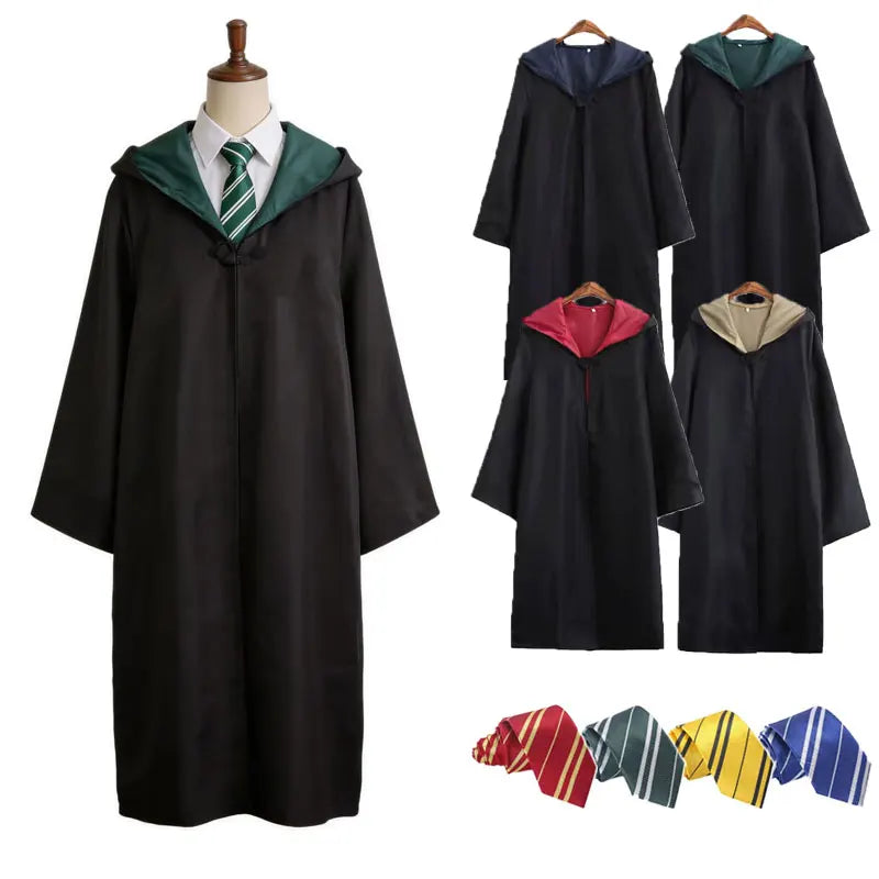 Cosplay Costumes Haloween Christmas Haliday Party Costume Magic Robe Cloak with Tie Kids Adult Uniform Outfit Gift Cosplay