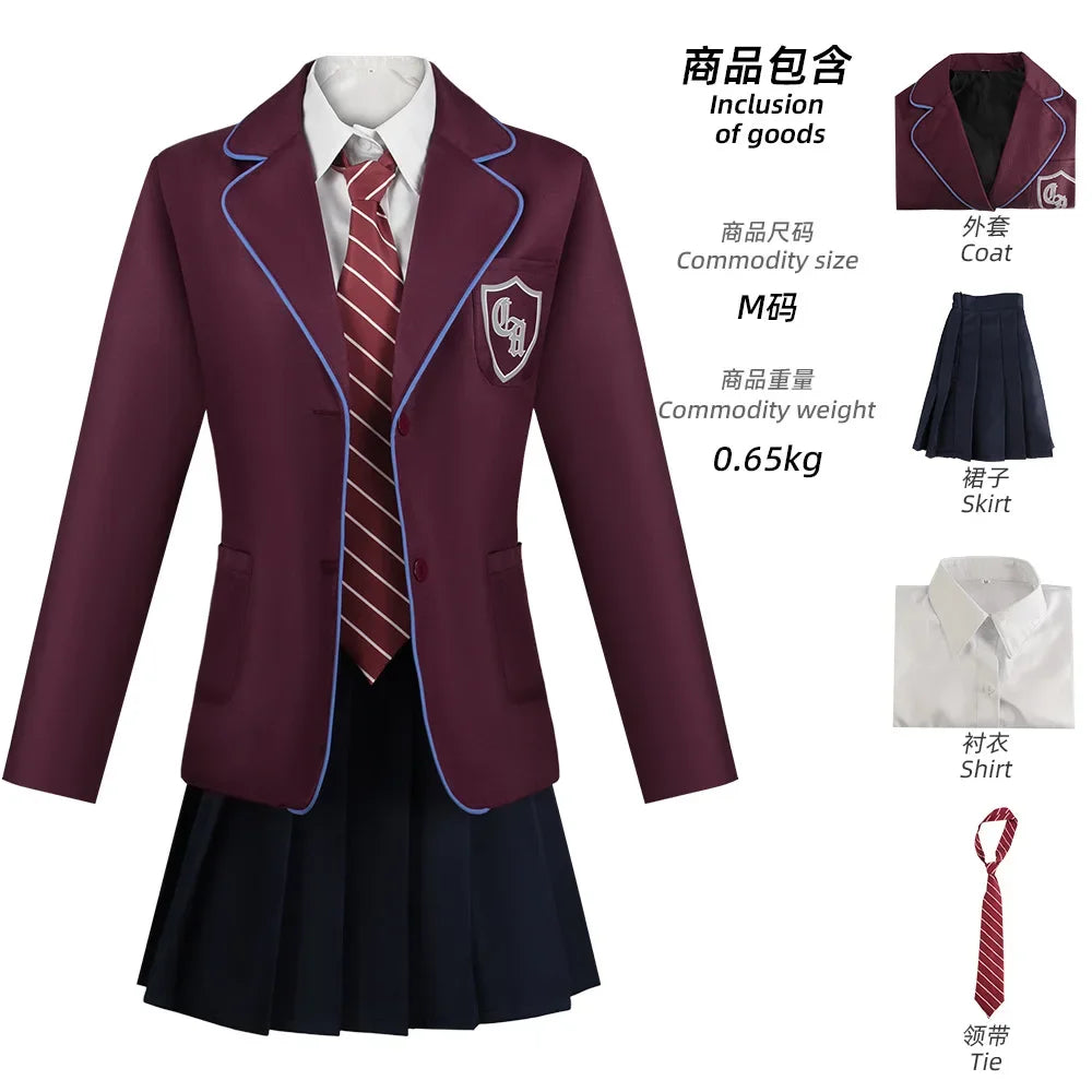 Movie Matilda Cosplay Costume School Uniform Coat Skirt Tie Roald Dahls Matilda the Musical Costume Suit  Women
