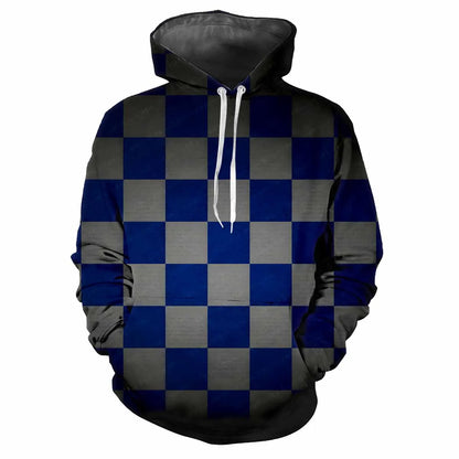 2024 Fashion Minimalist Plaid 3D Printed men's Tops Casual Soft Comfort Elegant men's Hoodies Personalize Outdoor Sports Hoodie