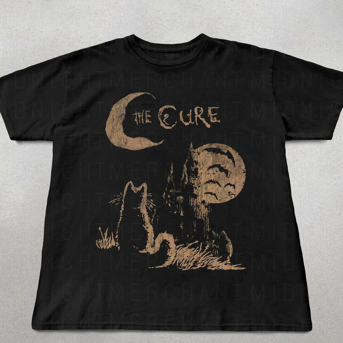 The Cure Cat Tee, 90s Alt Indie Rock, Unisex Shirt Cat Lover Gifts