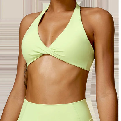 Yoga Bra Push-up Sports Fitness Vest Nylon Gym Workout Sports Underwear Sexy Breathable Quick Dry Athletic Training Crop Top