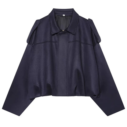 HXAO Women's Bomber Jacket Lapel Long Sleeve Zipper Suede Jacket Women 2025 High Street Cropped Racing Jackets Coats Outerwears