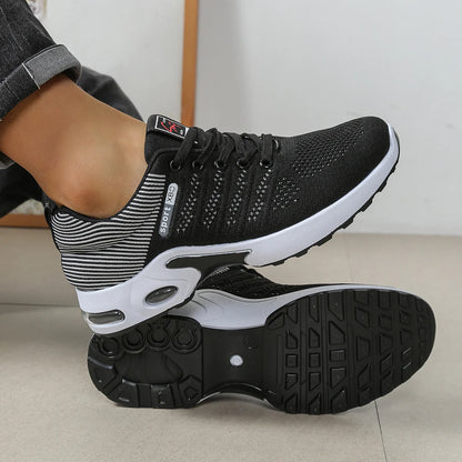 Men's casual sports shoes, breathable mesh lace-up versatile sports shoes