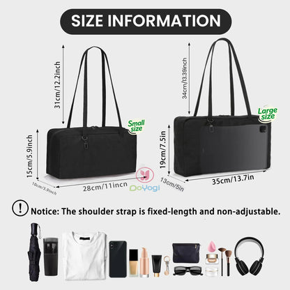 Nylon Tote Bag Bowler Bag Women Shoulder Purse with Keychain Clip, Lightweight Zipper Handbag Daily Work Travel Gym Gift for Mum