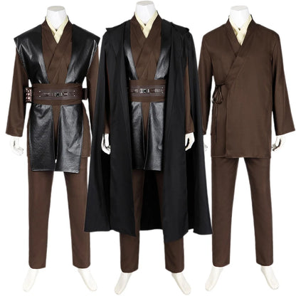 Jedi Anakin Cosplay Costume Disfraz Skywalker Vader Darth Jedi Top Pants Cloak Belt