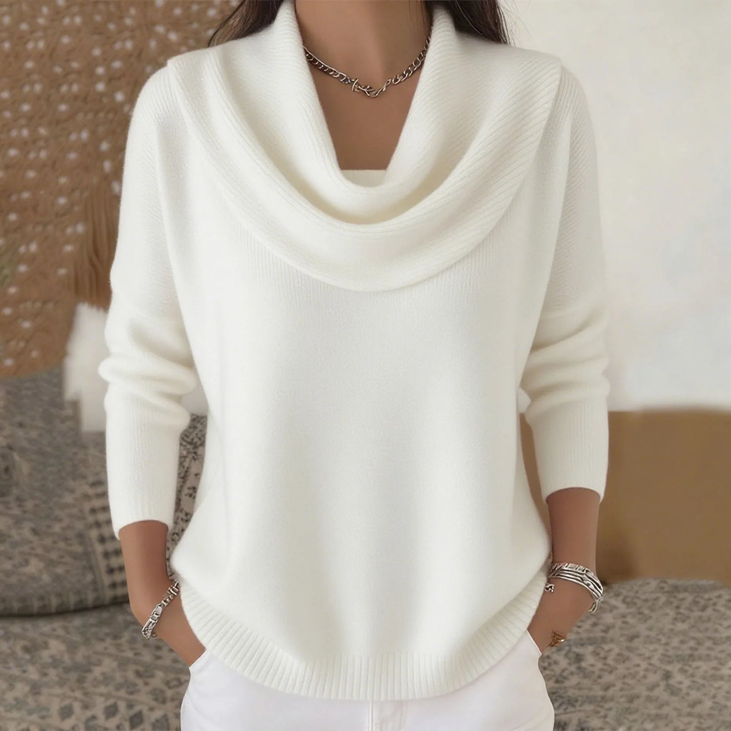2026 Women's Autumn/Winter New Collection Solid Color Long Sleeve Sweater Tops