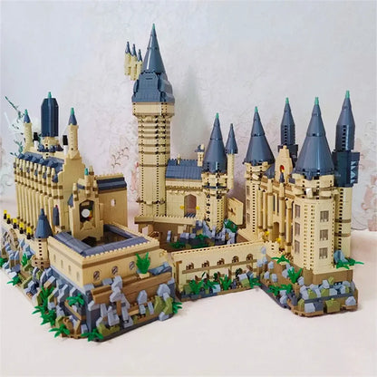 Magic Movie Castle School Micro Building Blocks Street View Architecture MOC Architecture Scenery Toy Christmas Birthday Gifts