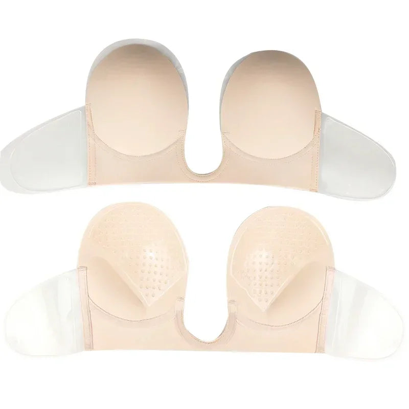 Invisible Push Up Bra Strapless Bras Dress Wedding Party Sticky Self-adhesive Silicone Brassiere Breathable