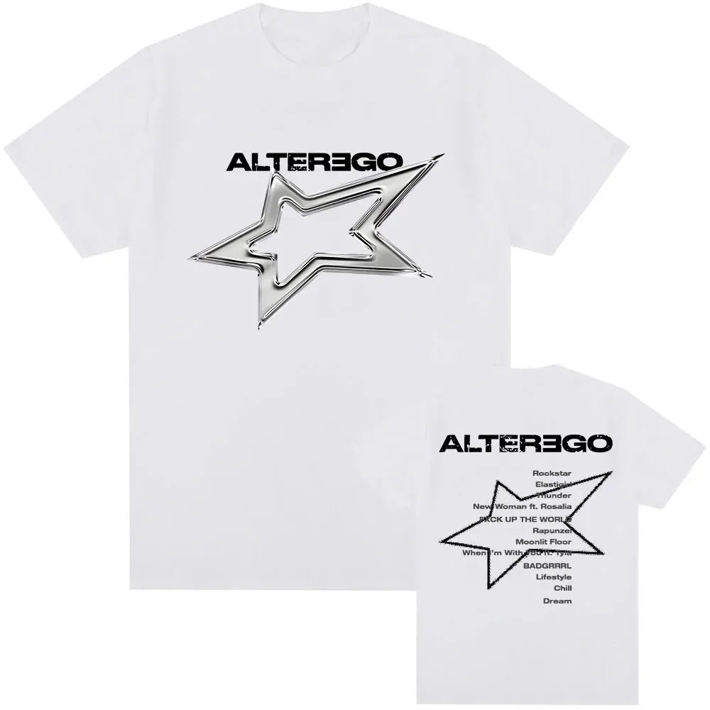 Koran Singer Album Alter Ego Graphic T-shirts LISA Fashion Hip Hop Streetwear Unisex