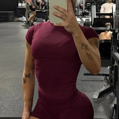 Impact Short Sleeve Top for Women Gym Crop Top Light Weight Seamless Yoga Top Workout T Shirt Longline Stretchy Sports Shirts