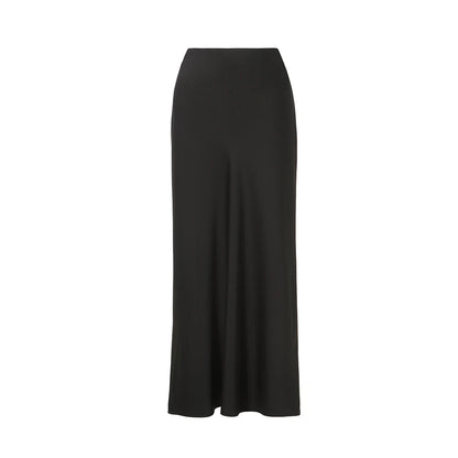 AP 2026 Spring and Summer Women Satin Skirt Solid Color High Quality