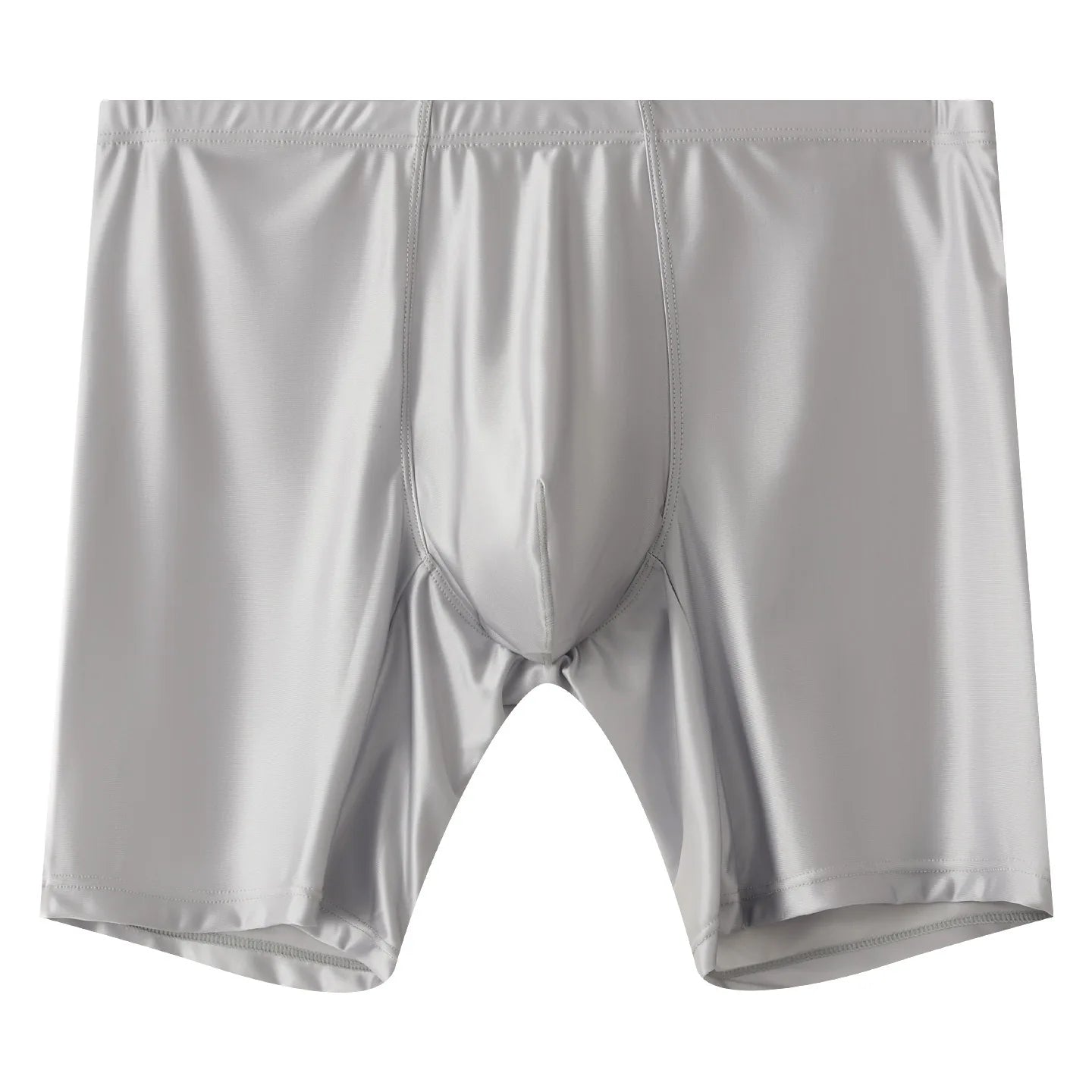 Mens Underwear Boxers Man Solid Slim Ice Silk Extended Leg Boxer Shorts