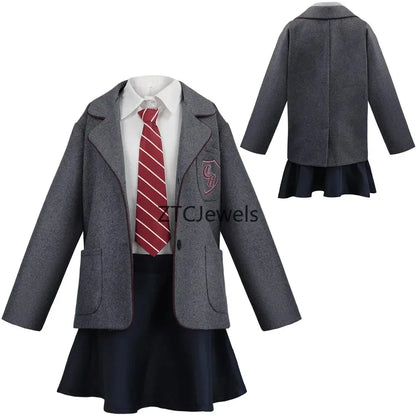 Matilda Cosplay Costume Girls School Uniform Jacket Shirt Skirt Tie Set Halloween Party Stage Musical Outfit