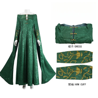 House of Dragon Alicent Hightower Queen Medieval Dress Halloween Stage Performance Outfit For Adult Women Cosplay Costume Suit