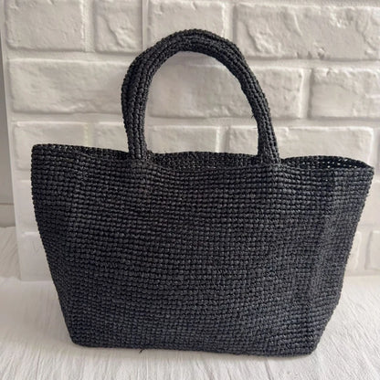 Handmade Raffia Straw Bags for Women Shoulder Bag Summer Woven Beach Bag NEW Natural Grass Handbag Vacation Shopper Tote Purses