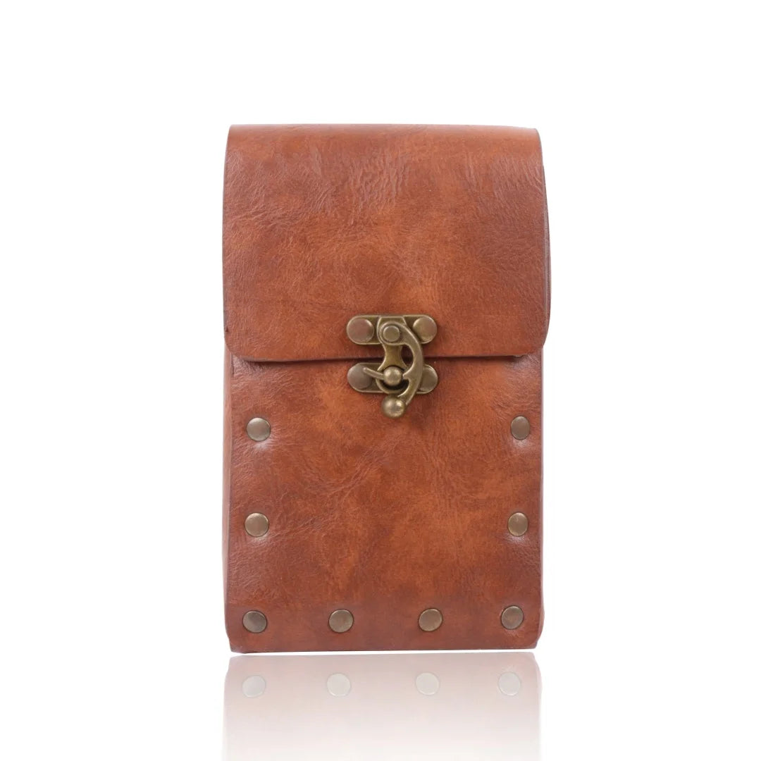 Renaissance Leather Belt Pouch Purse Viking Medieval Leather Bracers for Halloween Retro Medieval Festival Costume Cosplay