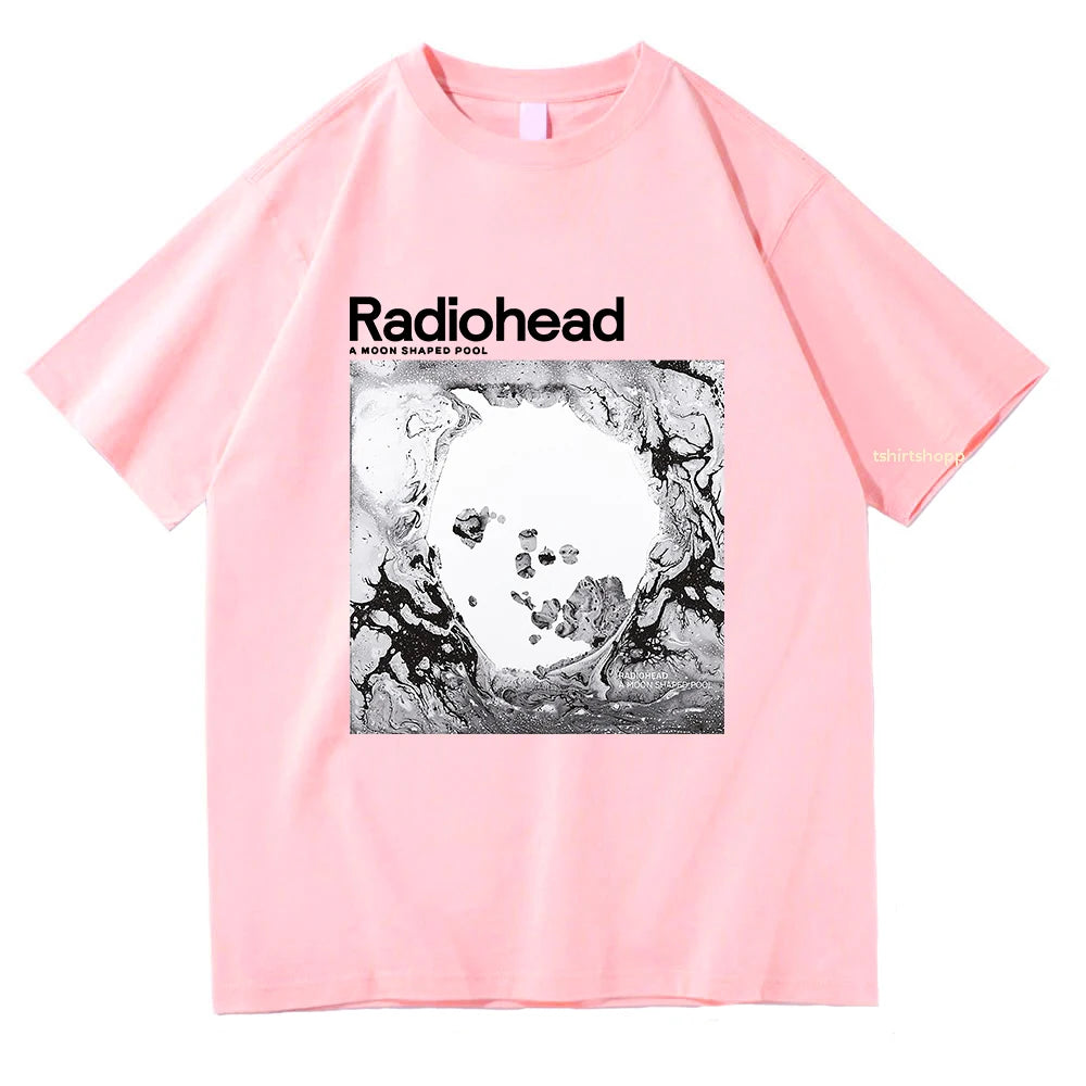 A Moon Shaped Pool T Shirt Radiohead Men/women Harajuku Vintage Graphic 100% Cotton T Shirt Classic Unisex High Quality T Shirts
