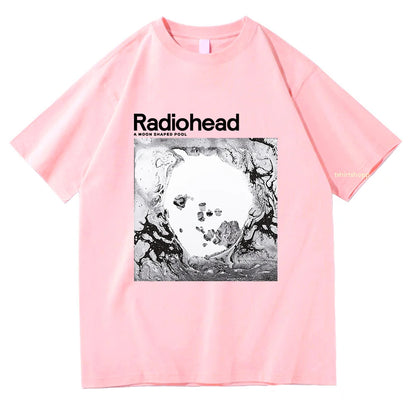 A Moon Shaped Pool T Shirt Radiohead Men/women Harajuku Vintage Graphic 100% Cotton T Shirt Classic Unisex High Quality T Shirts