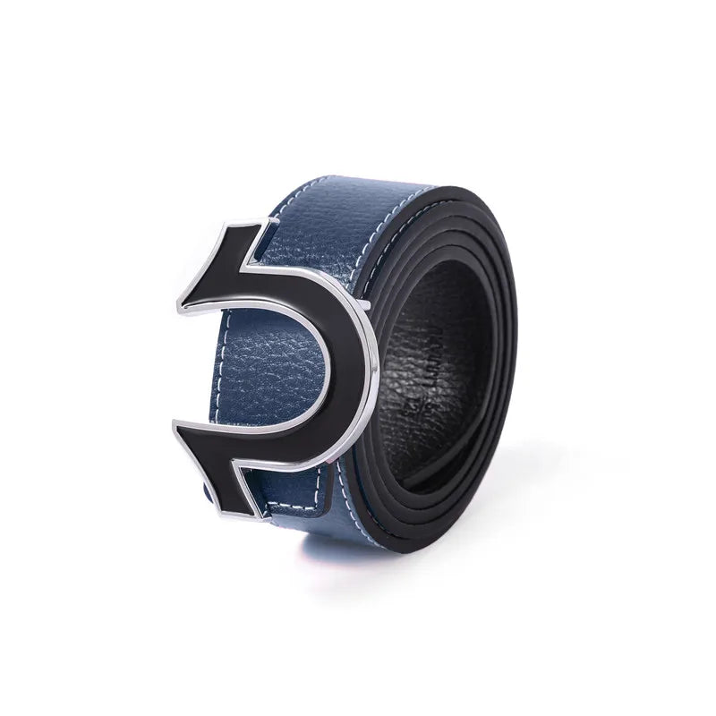 3.8cm new style men's light luxury belt, trendy jeans, trousers, casual pants, versatile pants belt 7 colors