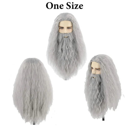 Disguise Dumble Cosplay Dore Costume Albus Men Wizard Robe Belt Beard Hat Wig Magic Clothing Set Outfits Halloween Carnival Suit