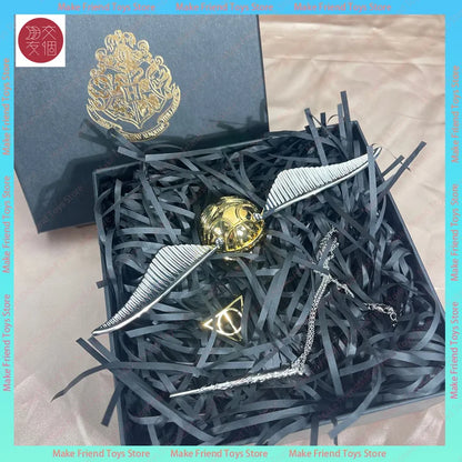 Golden Snitch Ring Box Golden Snitch Ring Box With Rotating Wings Premium Gold-Plated Metal Jewelry Box For Proposal Engagement