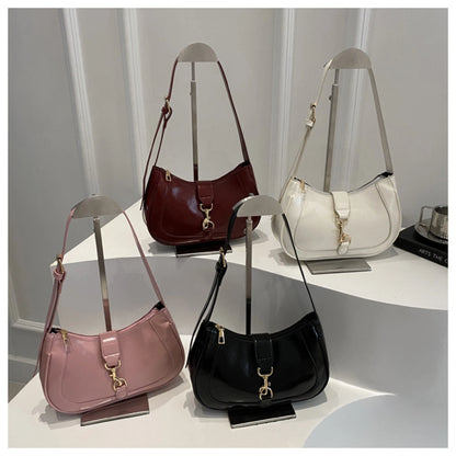 Women's Simple Solid Color Shoulder Bag, Casual Everyday Style, Fashionable Burgundy Color.Shoulder Bag/Tote Bag