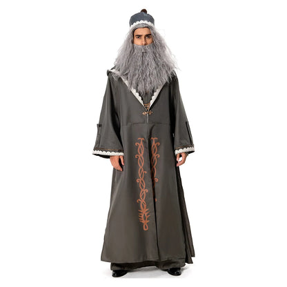 Disguise Dumble Cosplay Dore Costume Albus Men Wizard Robe Belt Beard Hat Wig Magic Clothing Set Outfits Halloween Carnival Suit