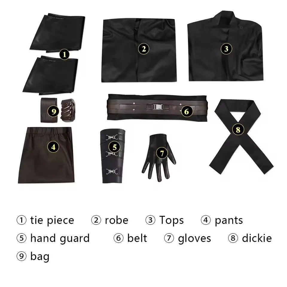 Anakin Cosplay Jedi Costume Disfraz Skywalker Vader Darth Jedi Top Pants Cloak Belt