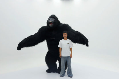 2.6m/3M King Kong Inflatable Costume Mascot With Battery Adult Character Cosplay Animal Birthday Halloween Party Event Plush Set
