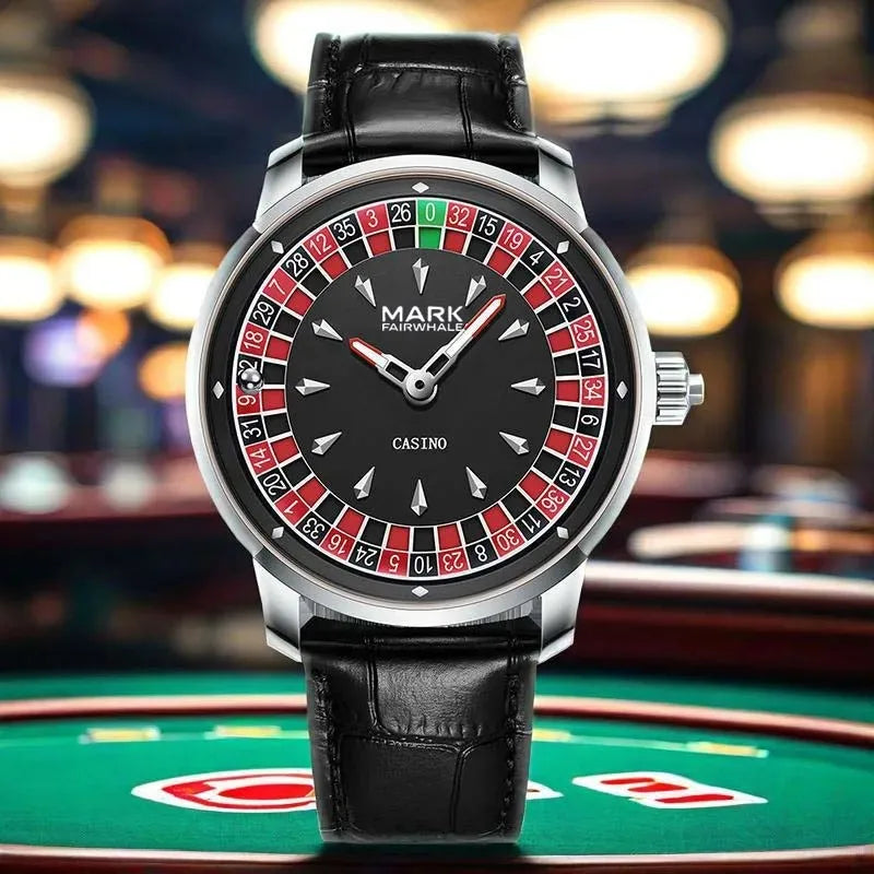 Mark Fairwhale Casual Leather Strap relógios masculino Quartz Fashion WristWatch Waterproof Fashion Watches for man reloj hombre
