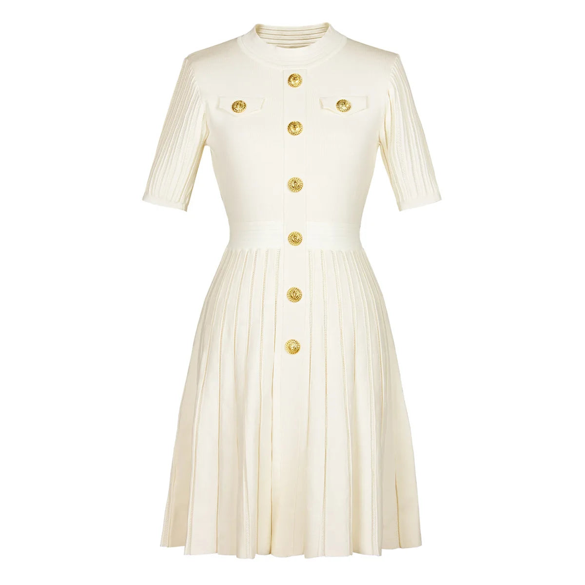 ZJYT New Summer 2026 Fashion Knit Dresses for Women Elegant Short Sleeve Beige Black Casual Daily Party Aline Dress Vestidos