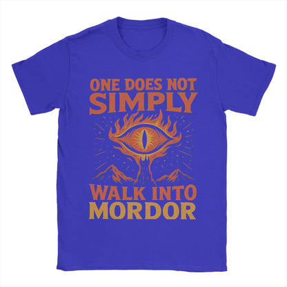 One Does Not Simply Walk Into Mordor Eye of Sauron L-Lords Of The R-Rings T-Shirts Men Pure Cotton Tees T Shirts 4XL Clothes