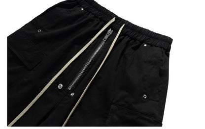 2025 Dark RO Style Drawstring Multi-pocket Tooling Shorts Men's Niche Casual Loose Straight Five-point Pants