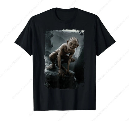 Fashion Lord Of The Rings Gollum Unisex Adults Black Cotton Modern T-Shirt