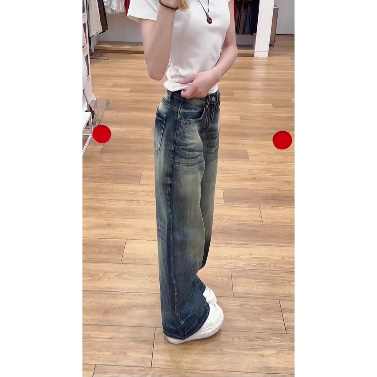 American Style Faded Denim Jeans