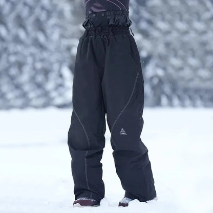 2025 Men's and Women's Loose Work Clothes Ski Pants - Men's and Women's Winter Snow Equipment Waterproof and Windproof Ski Pants