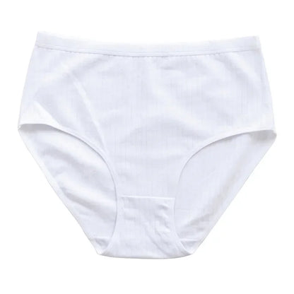 6pcs Cotton Women Panties Lady Plus Size Underwear High Waist Briefs Breathable Solid Color Female Lingerie Shorts