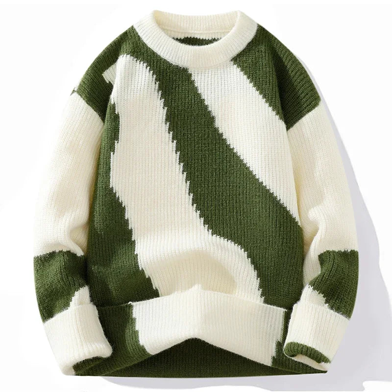 Winter Comfortable Fashionable Versatile Men's Distressed Sweaters Outdoor Fashion Trends Warm and Casual Knitted Sweaters