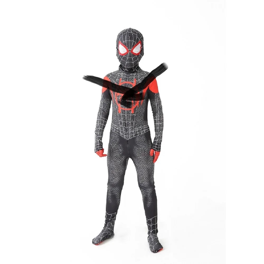 Spider-Gwen Official Adult Zentai Halloween Costume - Hooded Spandex Jumpsuit with Pull On Spandex Mask
