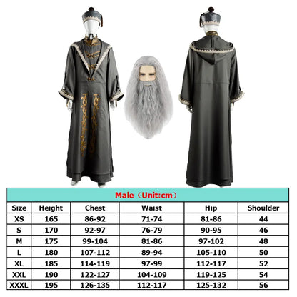 Disguise Dumble Cosplay Dore Costume Albus Men Wizard Robe Belt Beard Hat Wig Magic Clothing Set Outfits Halloween Carnival Suit