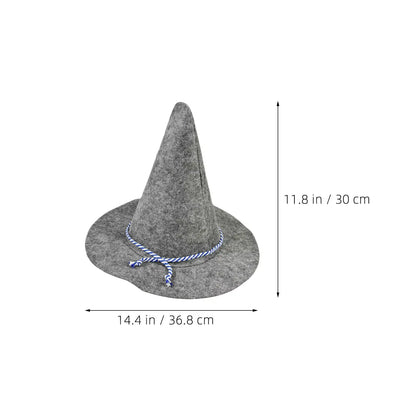 Men Wizard Hat Felt Halloween Witch Costume Scarecrow Enchantress Cosplay Accessories German Bavarian Hats For Sorcerer Dress Up