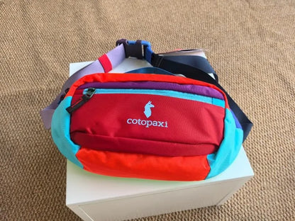 Color Block Spliced Nylon Fanny Pack Adjustable Strap Lightweight Crossbody Waist Bag Outdoor Hiking Travel Portable Chest Bag Multi Color Sling Belt Bag