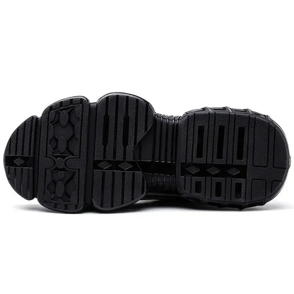 New Work Safety Shoes 36-48 Size for Women Men,Mens Steel Toe Sneakers Waterproof,Lightweight Breathable Antiskid Boots Men Work