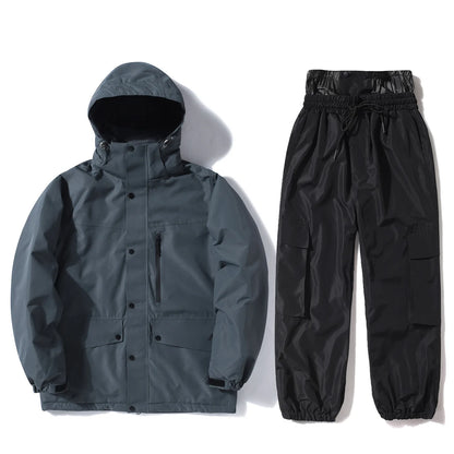 NEW Men Women Snow Clothes Snowboarding Suit Winter Windproof Waterproof Warm Ski Suit Set for Couple Skiing Jacket Pants Set