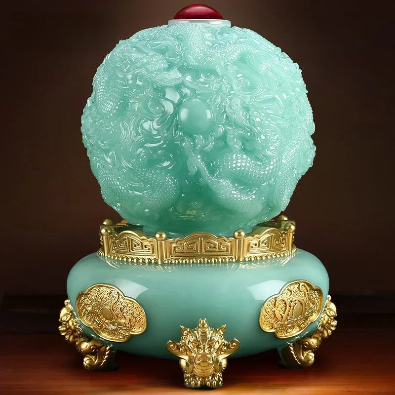 Attract Wealth Dragon Nine Turns Qiankun Tripod Ornaments Home Living Room Store Opening Gift