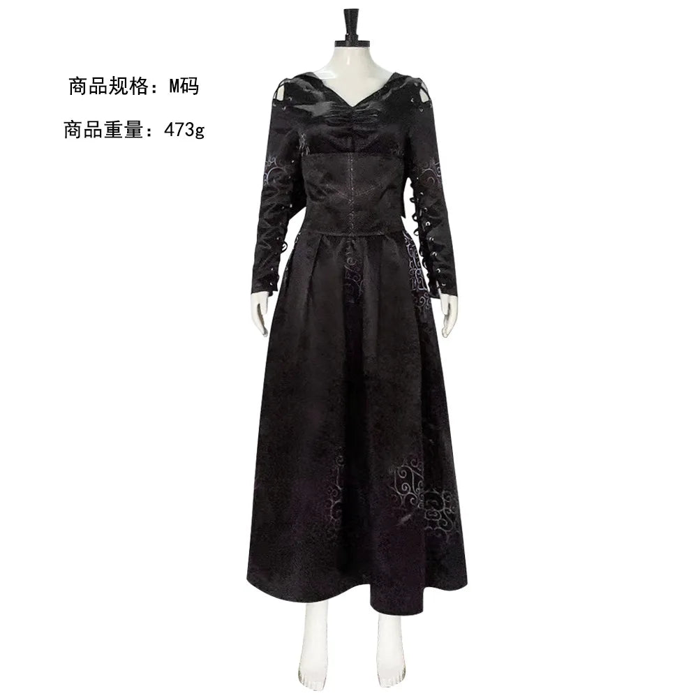 Bellatrix Anime Lestrange Cosplay Costume Halloween Carnival Party Disguise Roleplay Suit Female Women Adult Performance Wear
