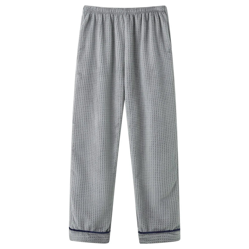 Thick Flannel Men's Plaid Trousers Big Yards Warm Sleep Pants Mens Pajamas Pants Bottoms Sleepwear Pajama for Men Pijama Hombre