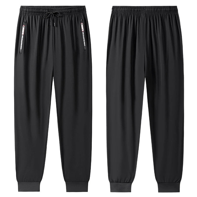 Men's Athletic Stretchy Quick Dry Pants with Zipper Pockets Lightweight Sweatpants for Outdoor Hiking Fishing Running Workout